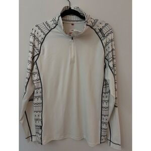 Swix Women's XL Long Sleeve Performance Base Layer Ski Top White Print